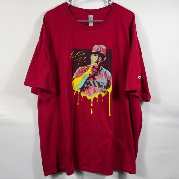Gildan Red Geraldo Perdomo Arizona Diamondbacks Men's T-Shirt 0724 - Picture 1 of 7